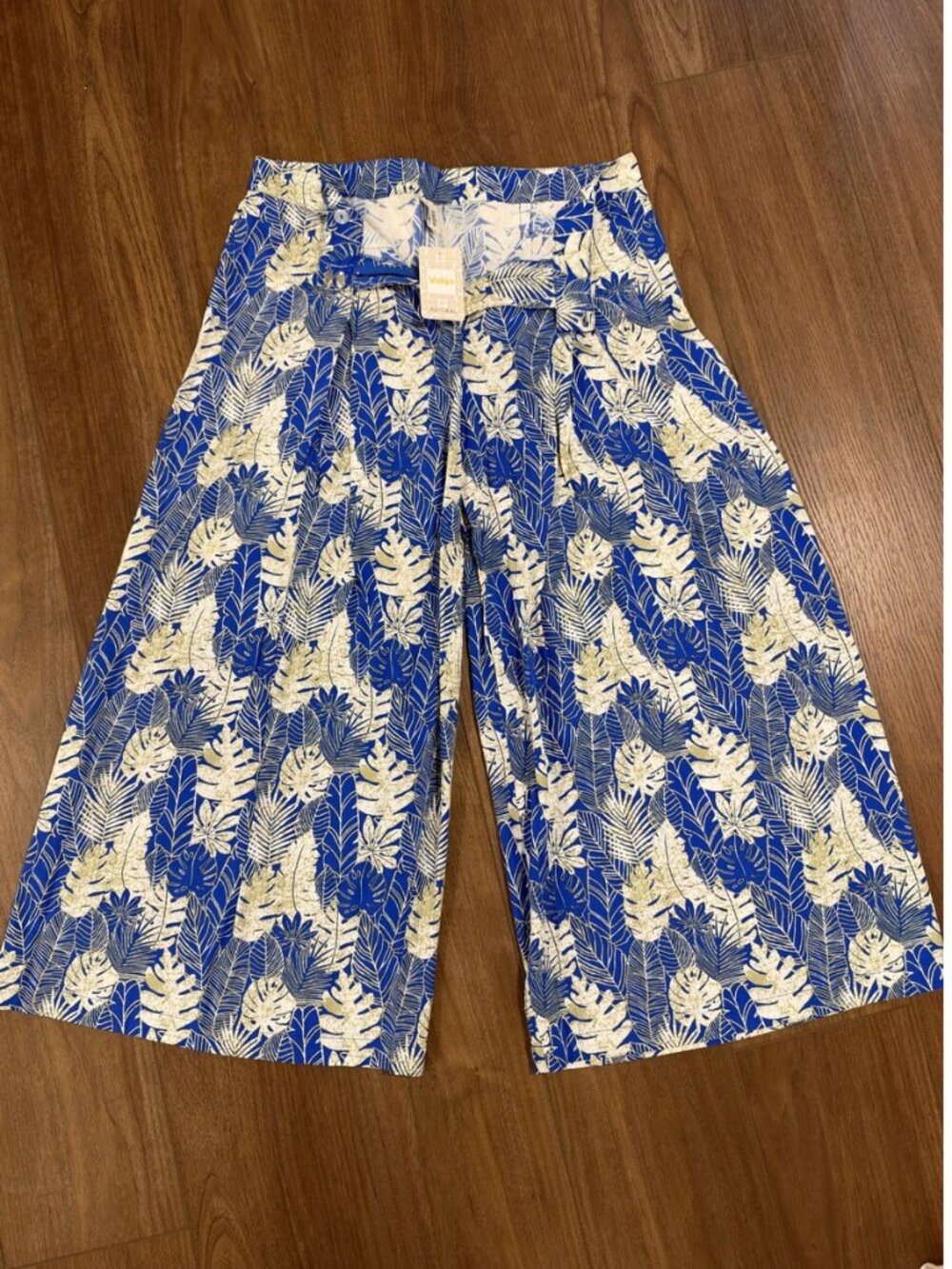 Valija Blue Tropical Low Rocas Pant Blue Leaf Size 4